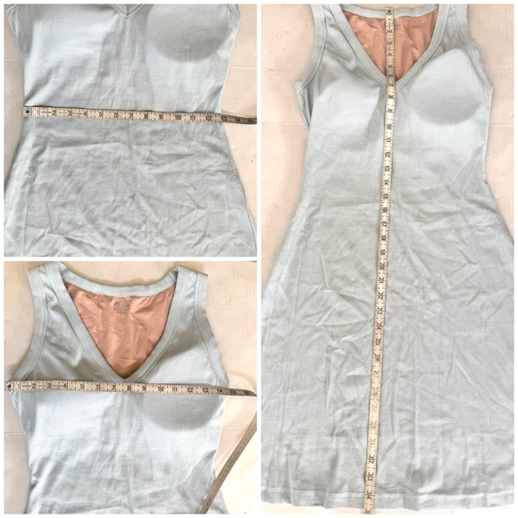 NWT New OGL V-neck A-line New Airy Brami Tank Dress in Foam Blue size Medium - Picture 11 of 12